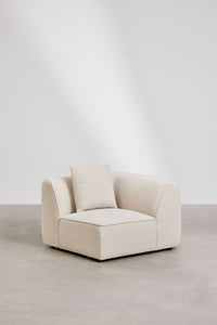 Modulinė kampinė sofa KARDENA su gultu ir pufu – fragmento vaizdas