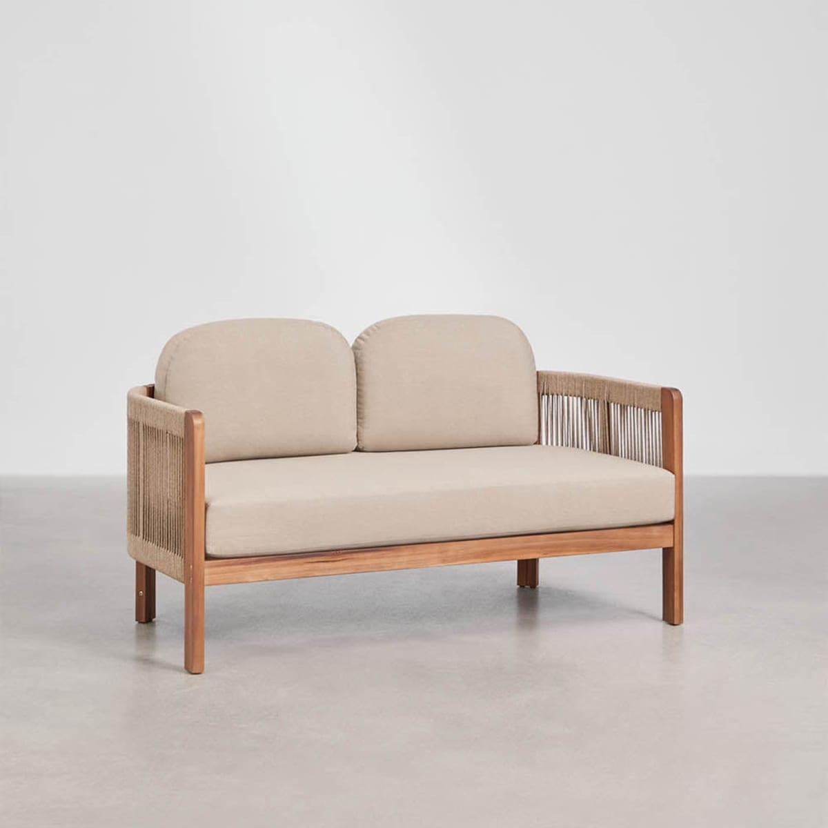 Two-seater sofa AKARO, acacia wood