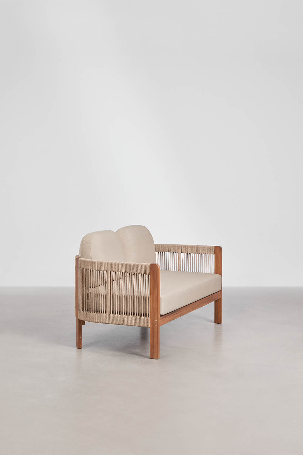 Two-seater sofa AKARO, acacia wood