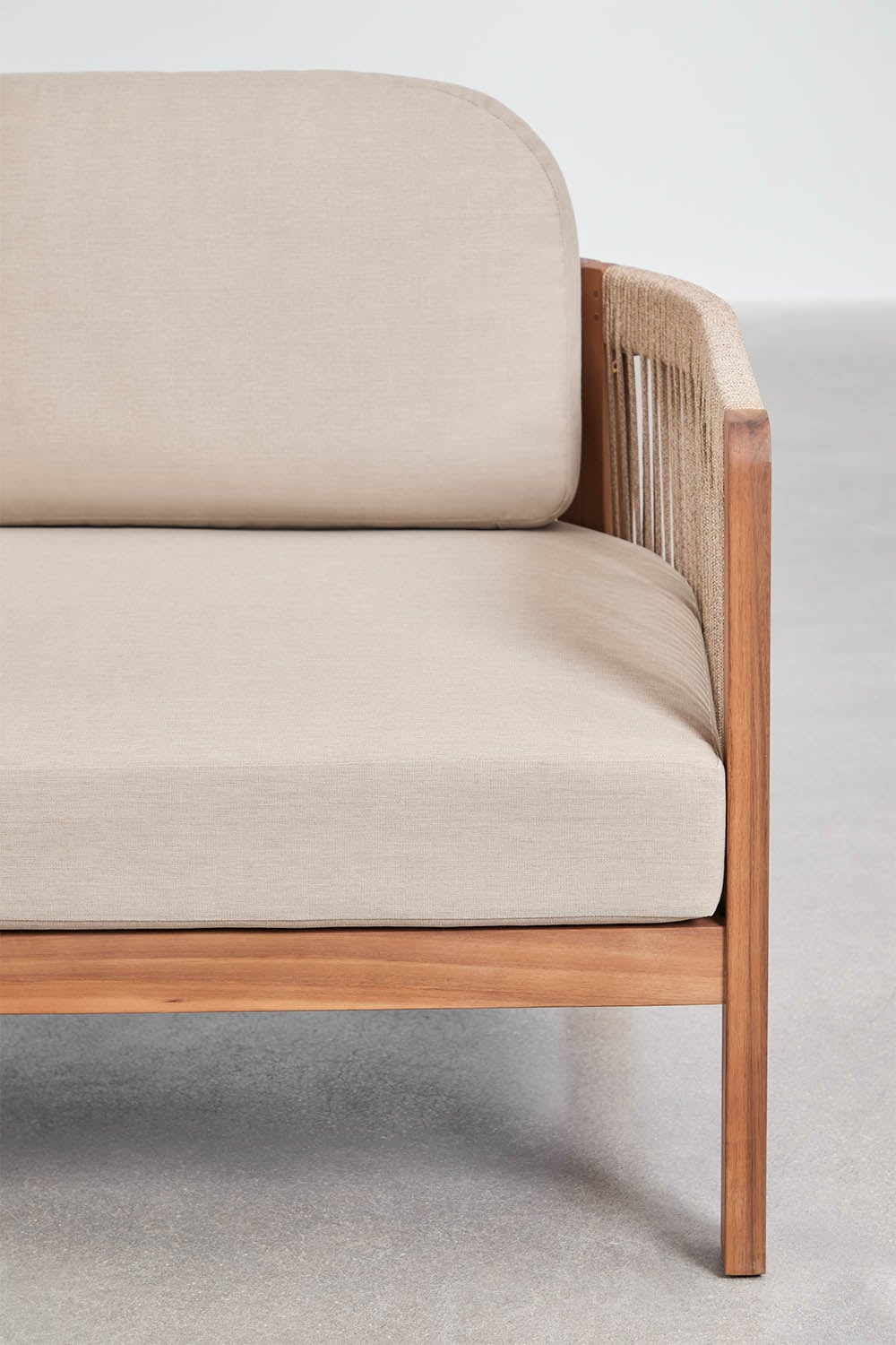 Two-seater sofa AKARO, acacia wood
