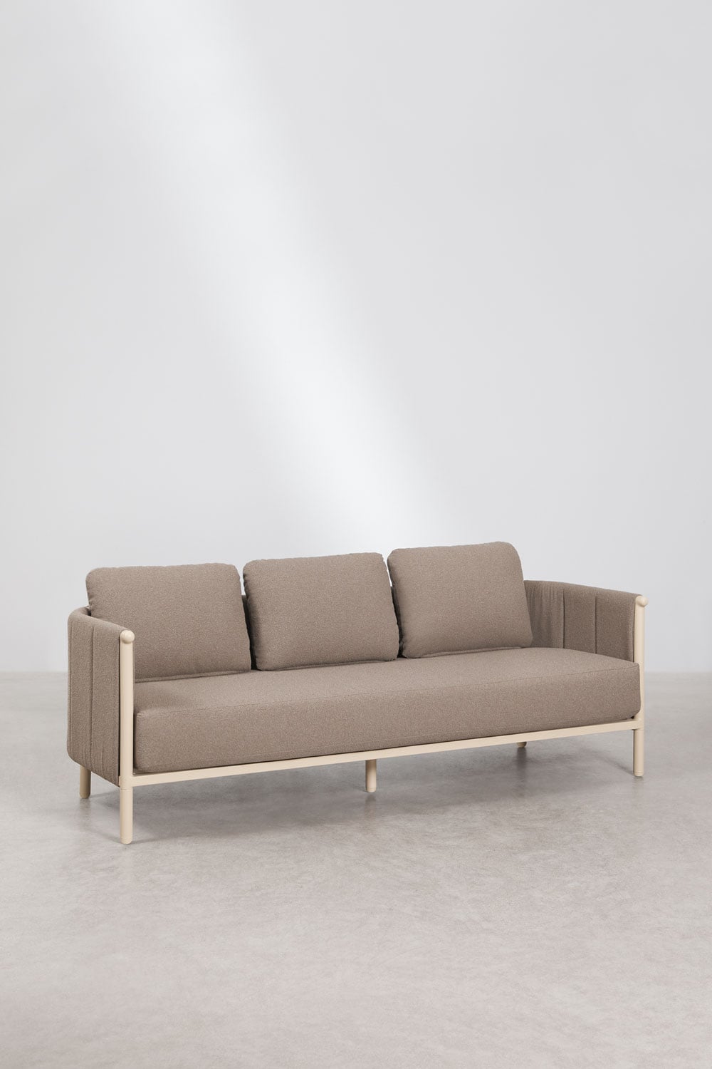 Lauko trivietė sofa DUNA, kreminė