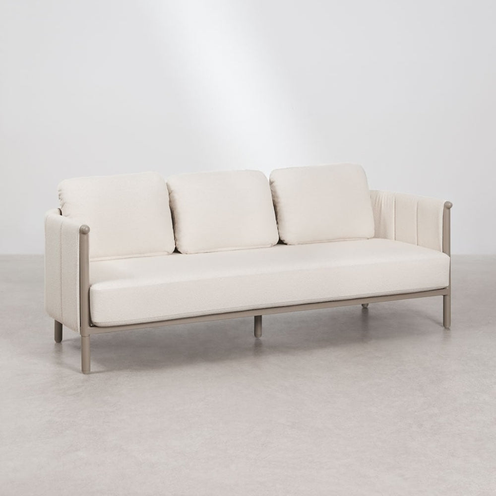 Outdoor three-seater sofa DUNA, brown