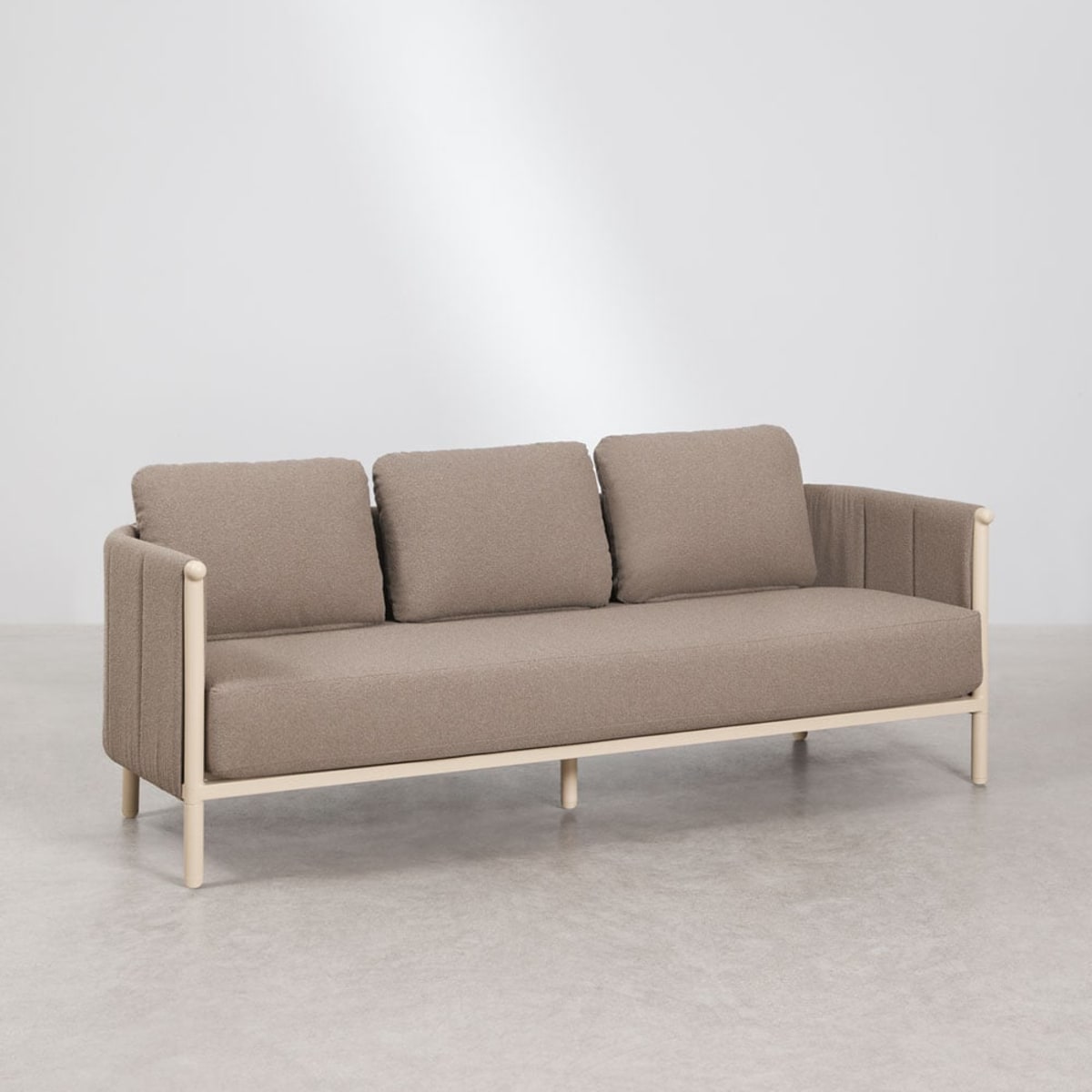 Lauko trivietė sofa DUNA, kreminė