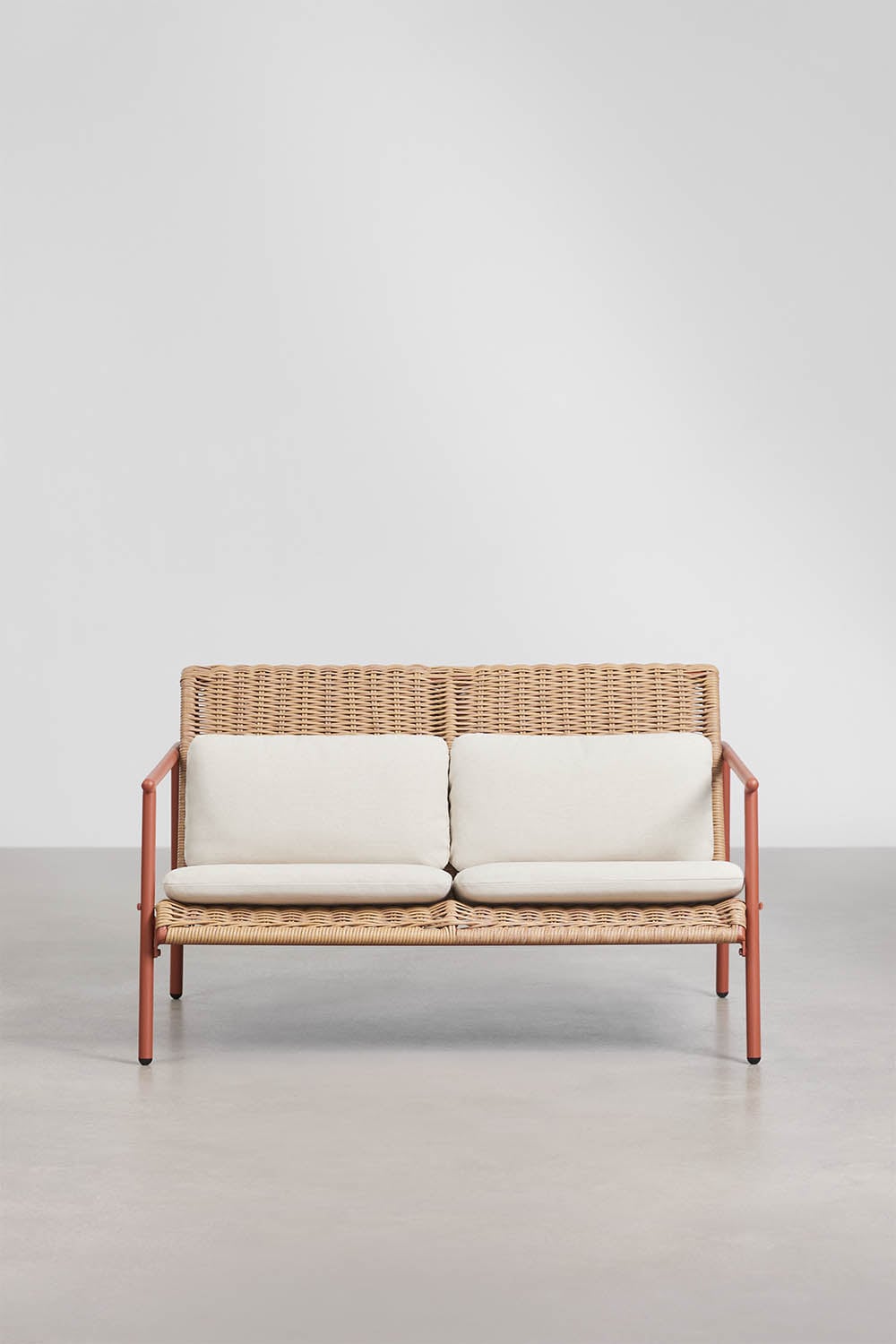 Dvivietė lauko sofa RATANO, ratanas, terakota