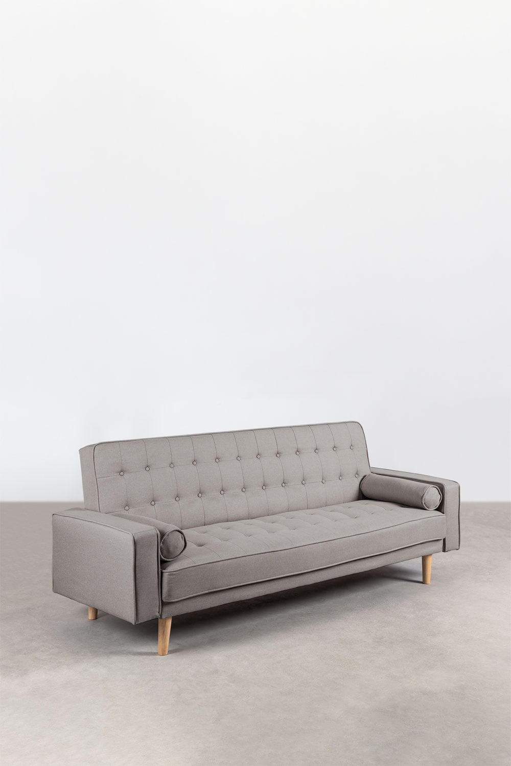 Sofa-lova BRIONA betono pilka spalvos, linas