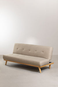 Dvivietė sofa-lova JUHLENA miegamajame, bendras vaizdas