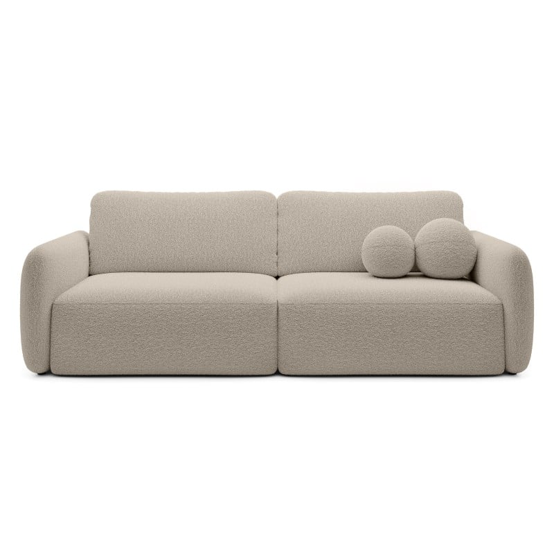 Sofa-lova LEVANTE, šviesiai smėlio, boucle