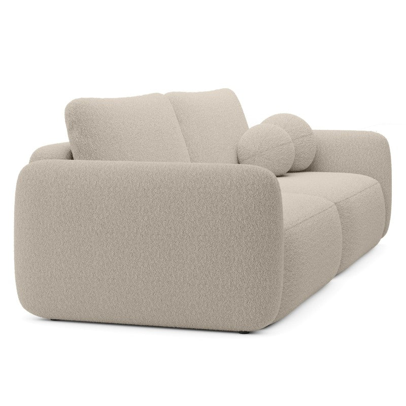 Sofa-lova LEVANTE, šviesiai smėlio, boucle