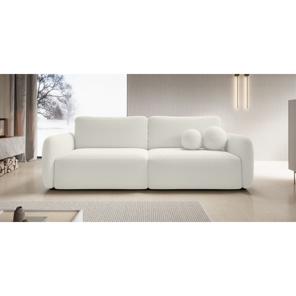 Sofa BOSE, kreminė, boucle