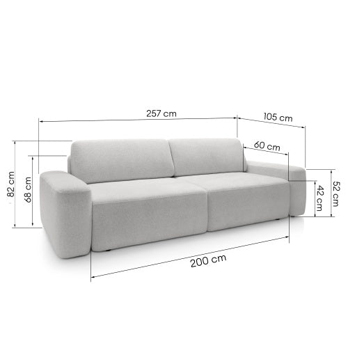 Sofa lova su daiktadeze bustle pilka – elegantiškas, Modernus sprendimas jūsų svetainei | namuideja.lt | sofos, baldai, sveta