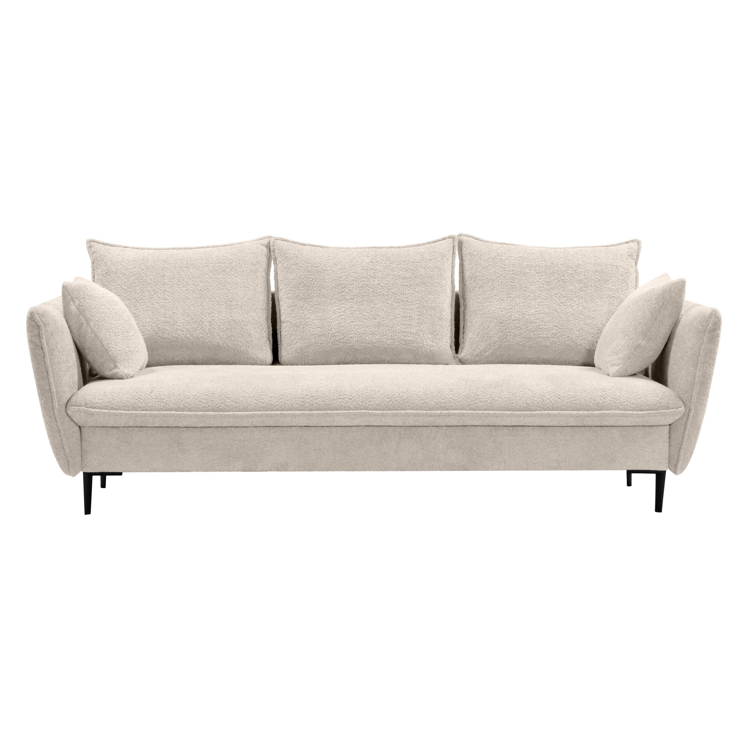 Sofa-lova GLOSS, smėlinė-pilka boucle