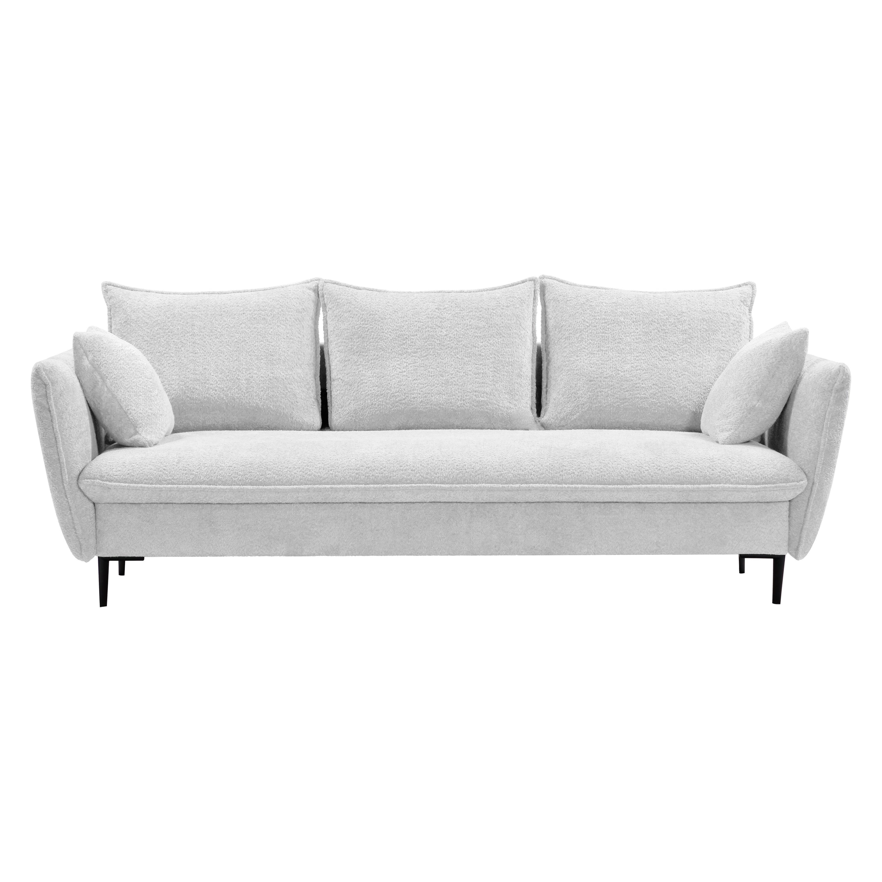 Sofa-lova GLOSS, šviesiai pilka boucle