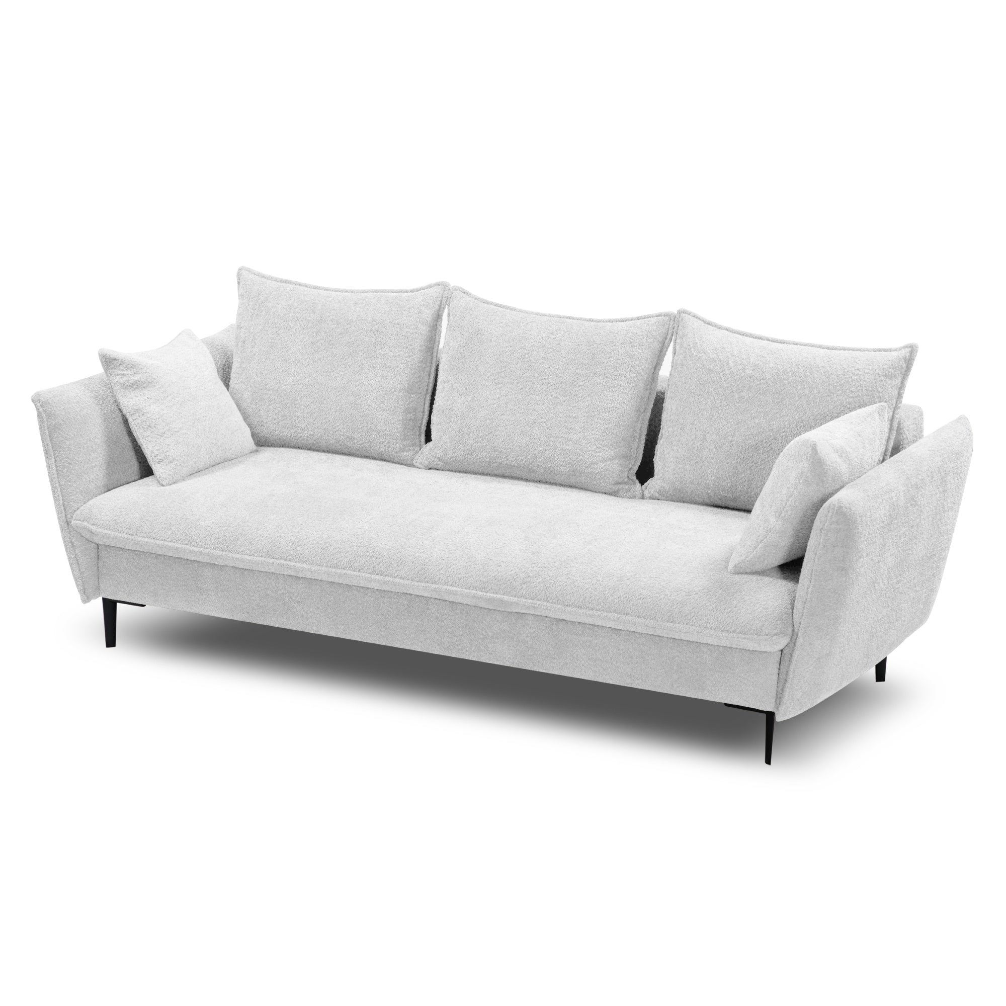 Sofa-lova GLOSS, šviesiai pilka boucle