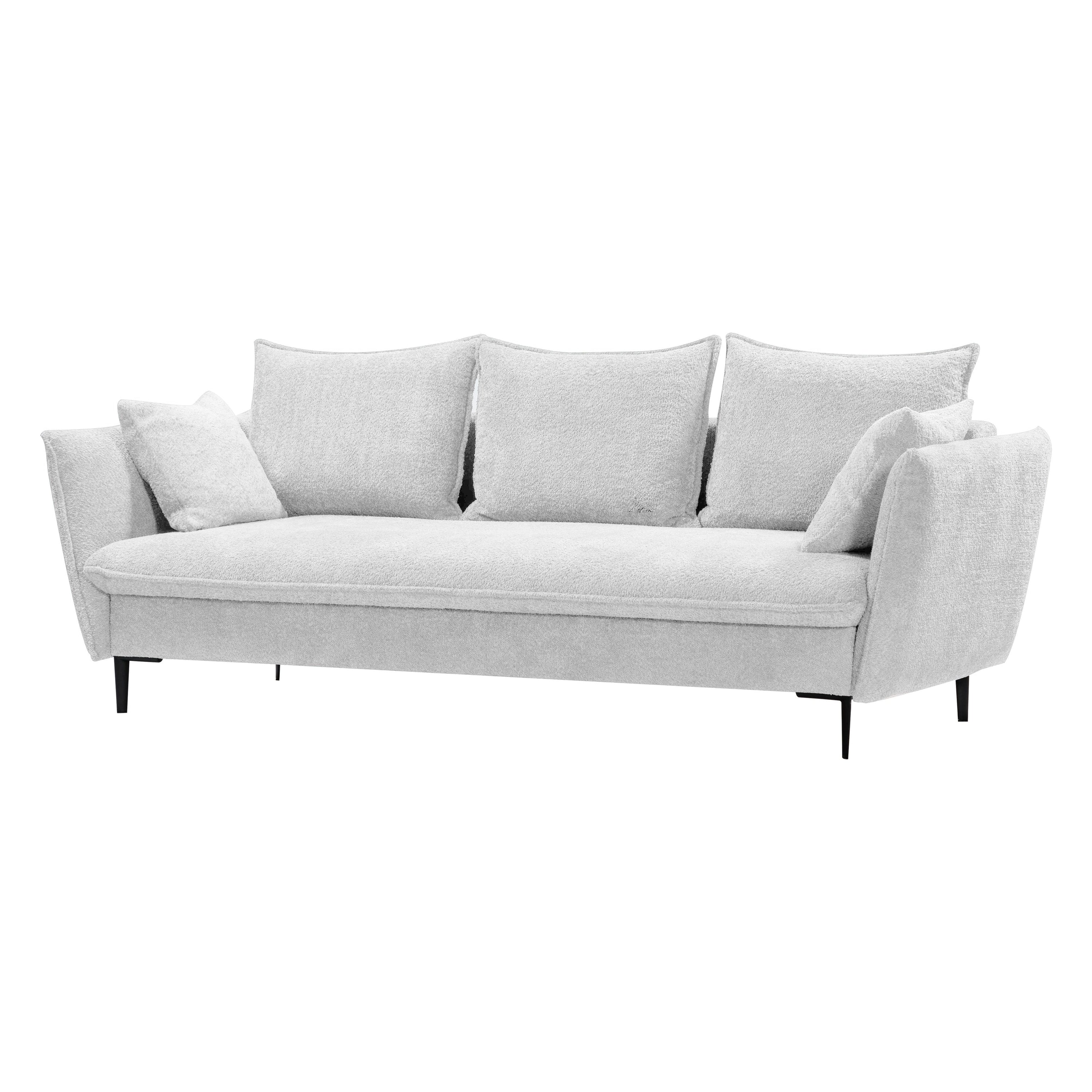 Sofa-lova GLOSS, šviesiai pilka boucle