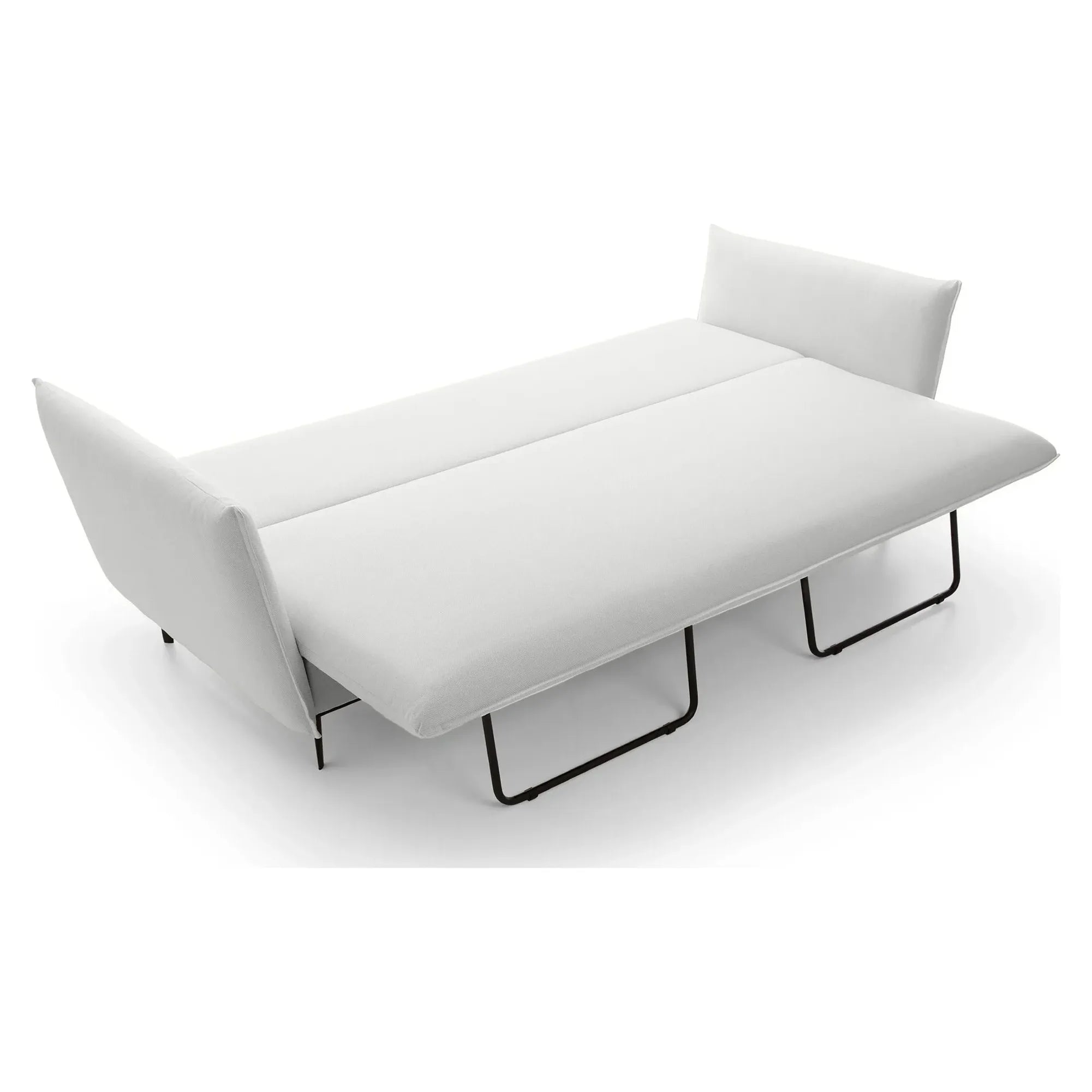 GLOSS Sofa Bed, light grey, velour