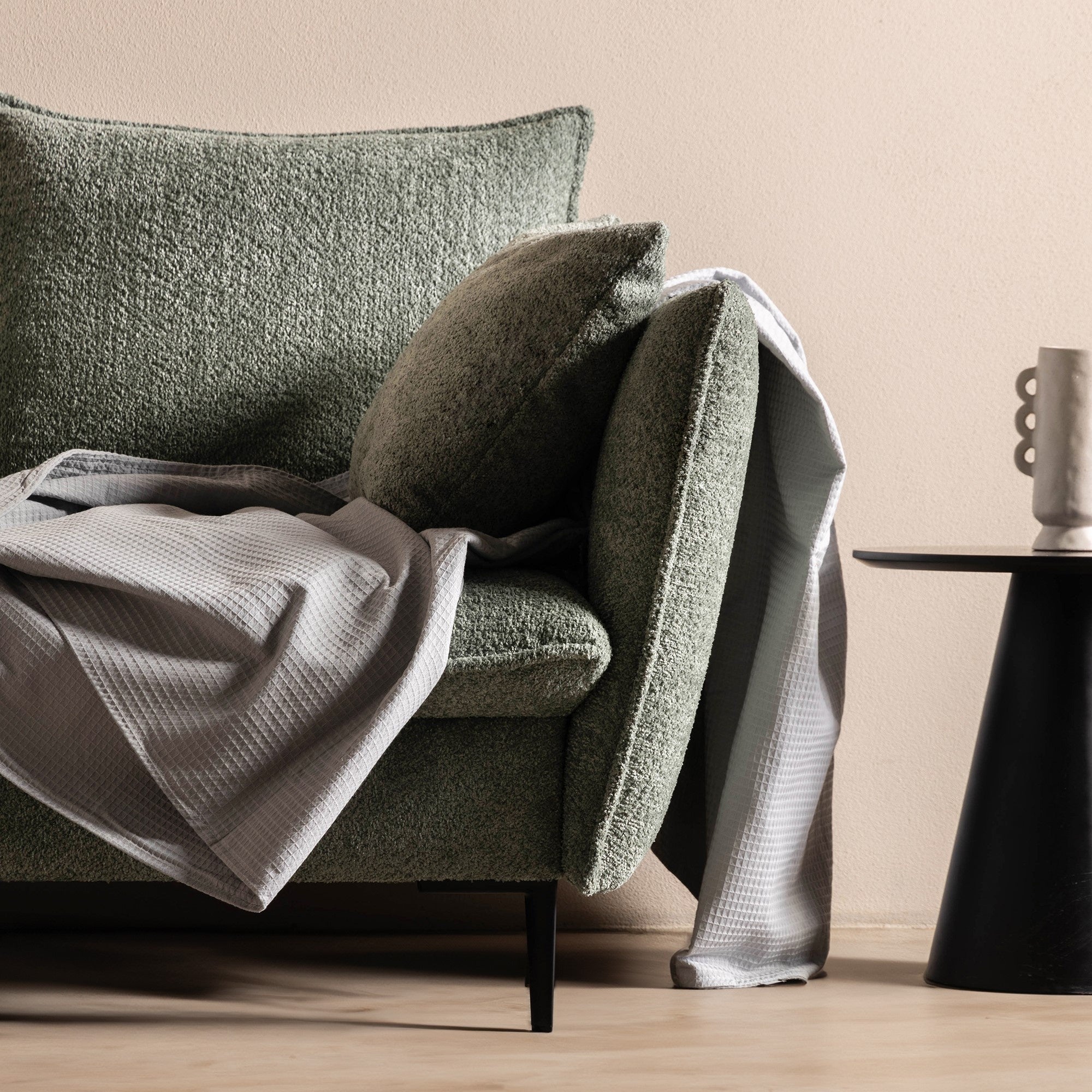 Sofa-lova GLOSS, pistacijų žalia boucle