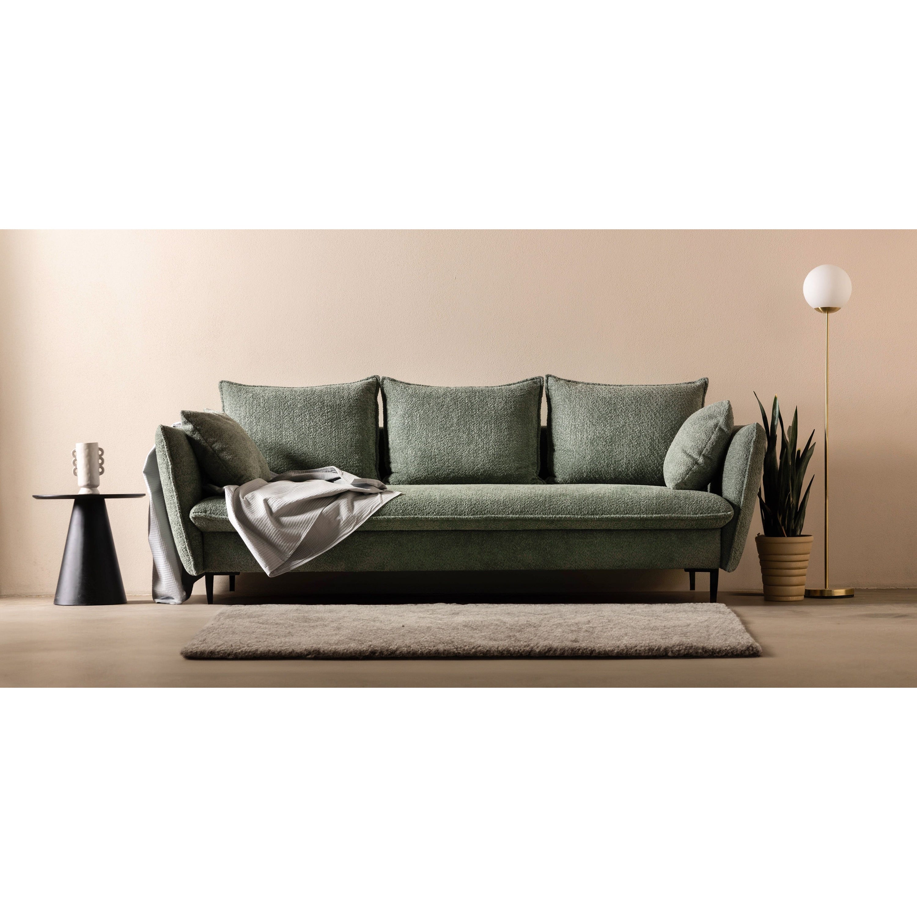 Sofa-lova GLOSS, pistacijų žalia boucle