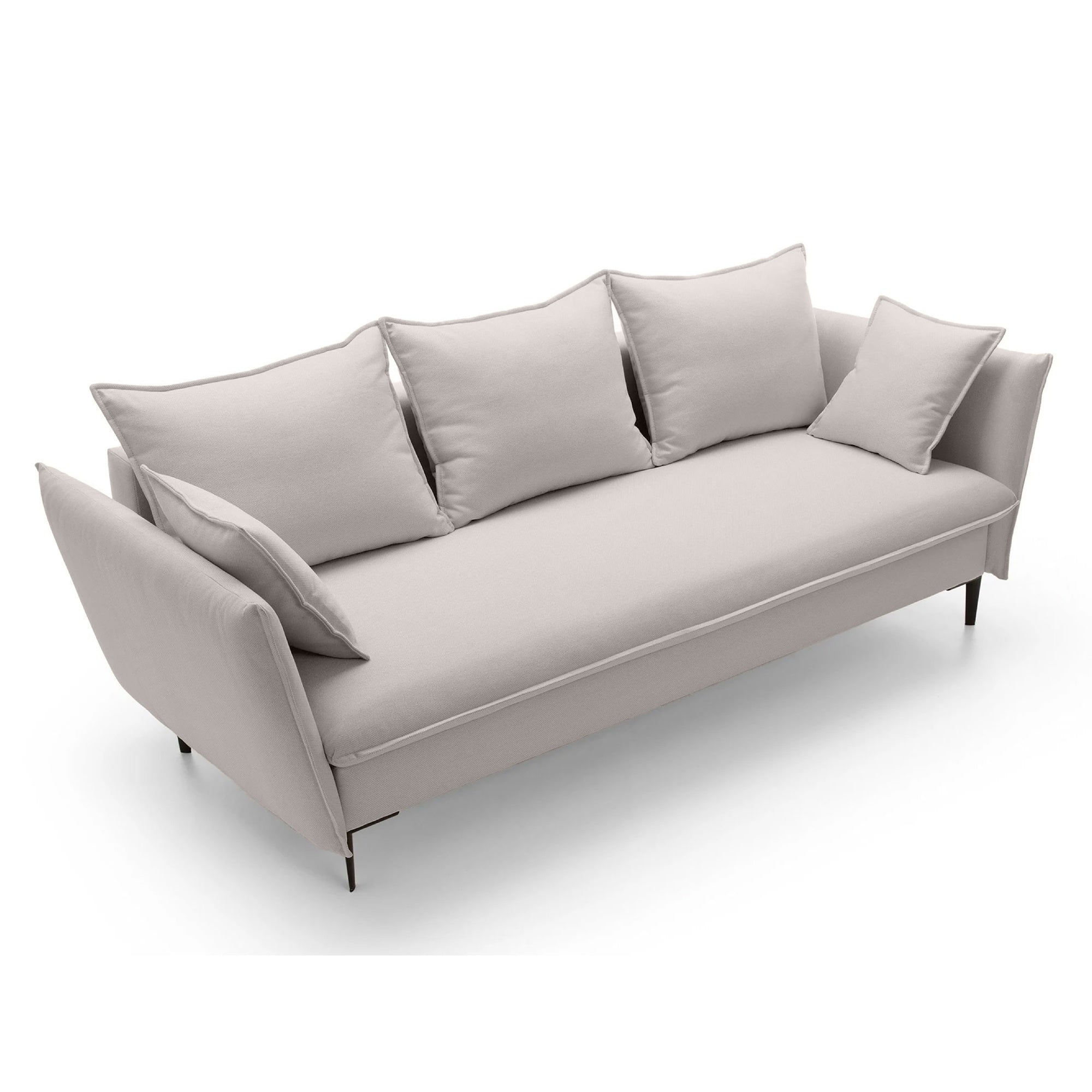 Sofa-lova GLOSS, pilkai smėlinė, veluras