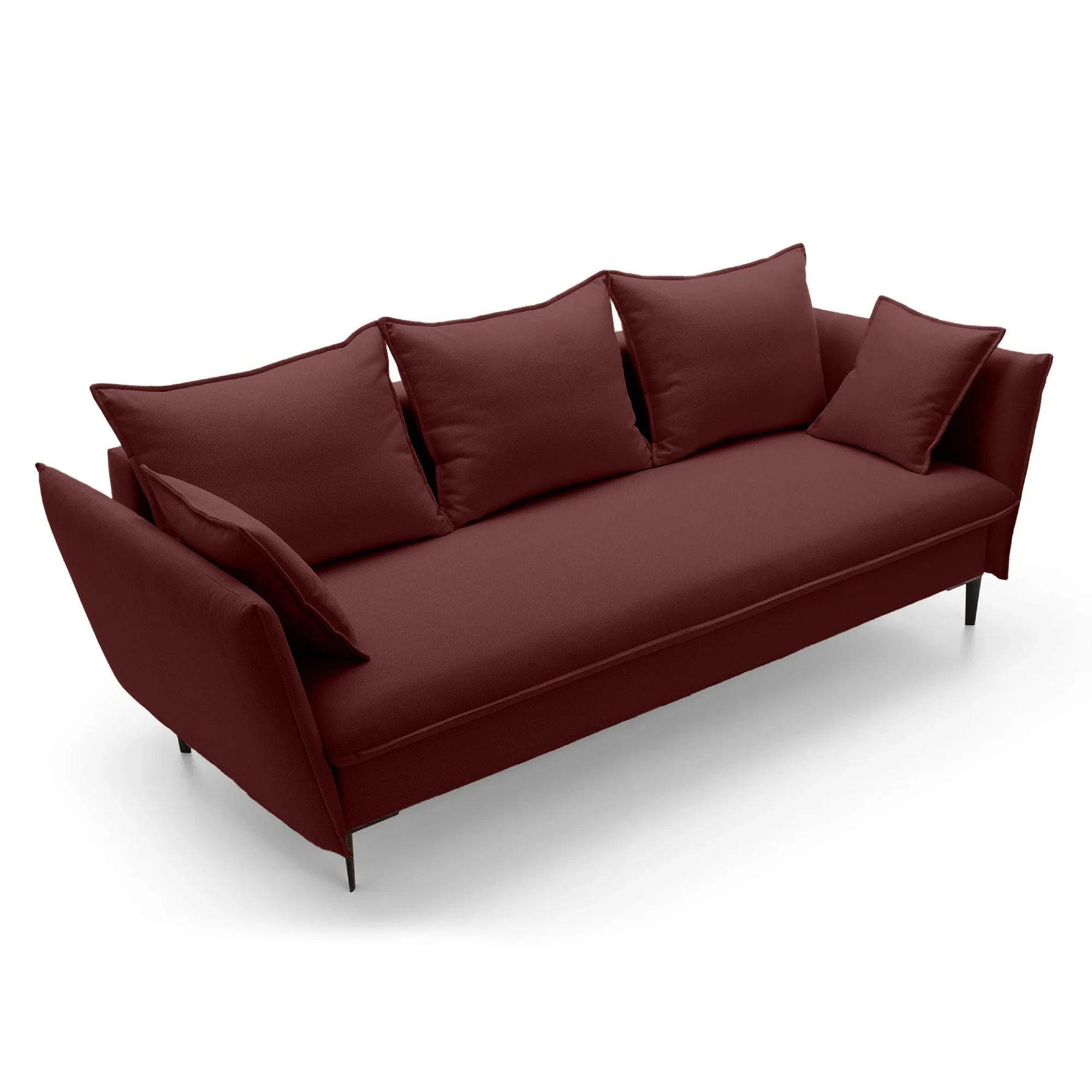 GLOSS sofa bed, burgundy, velvet