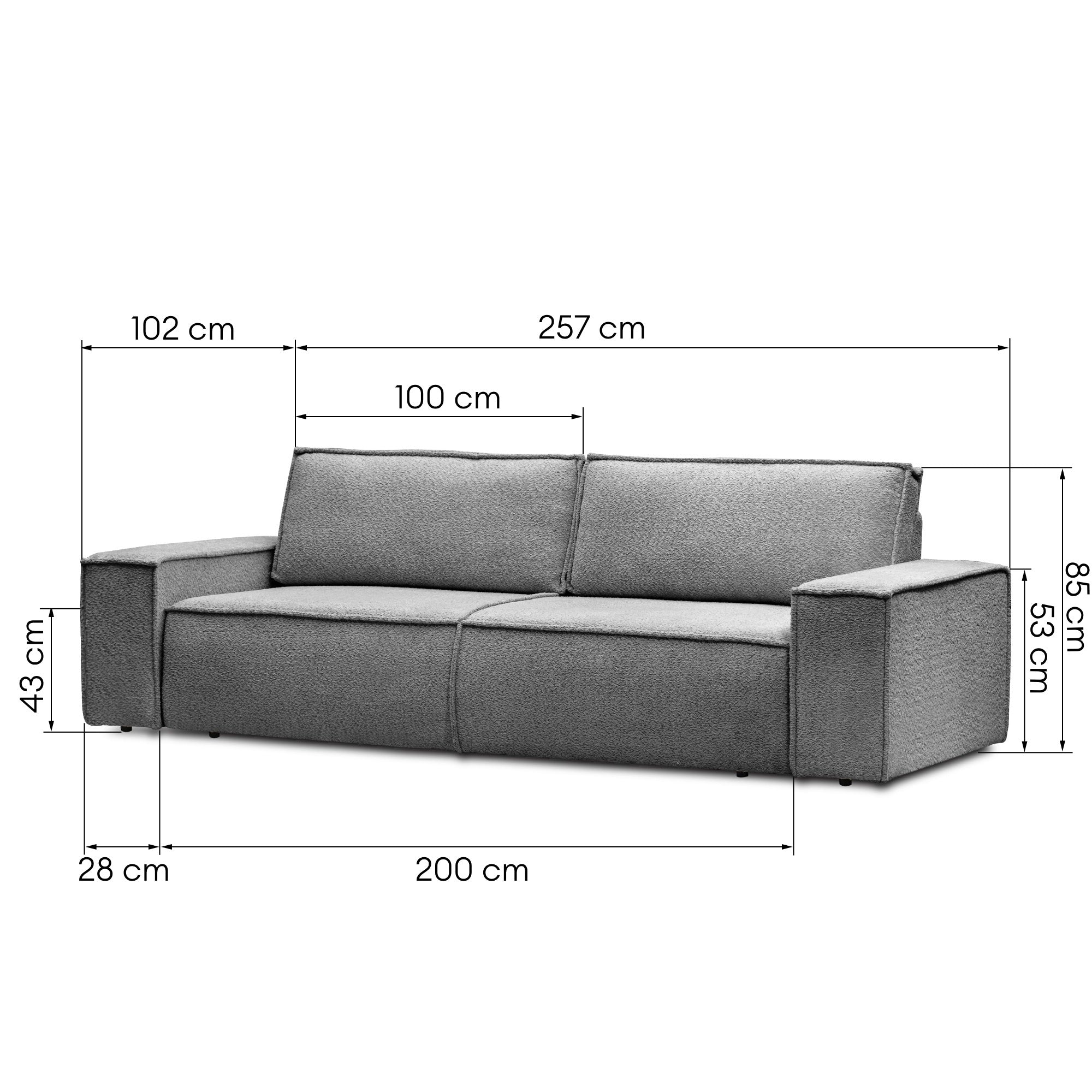 Sofa-lova HUSTLA, ABRIAMO 07 audinys