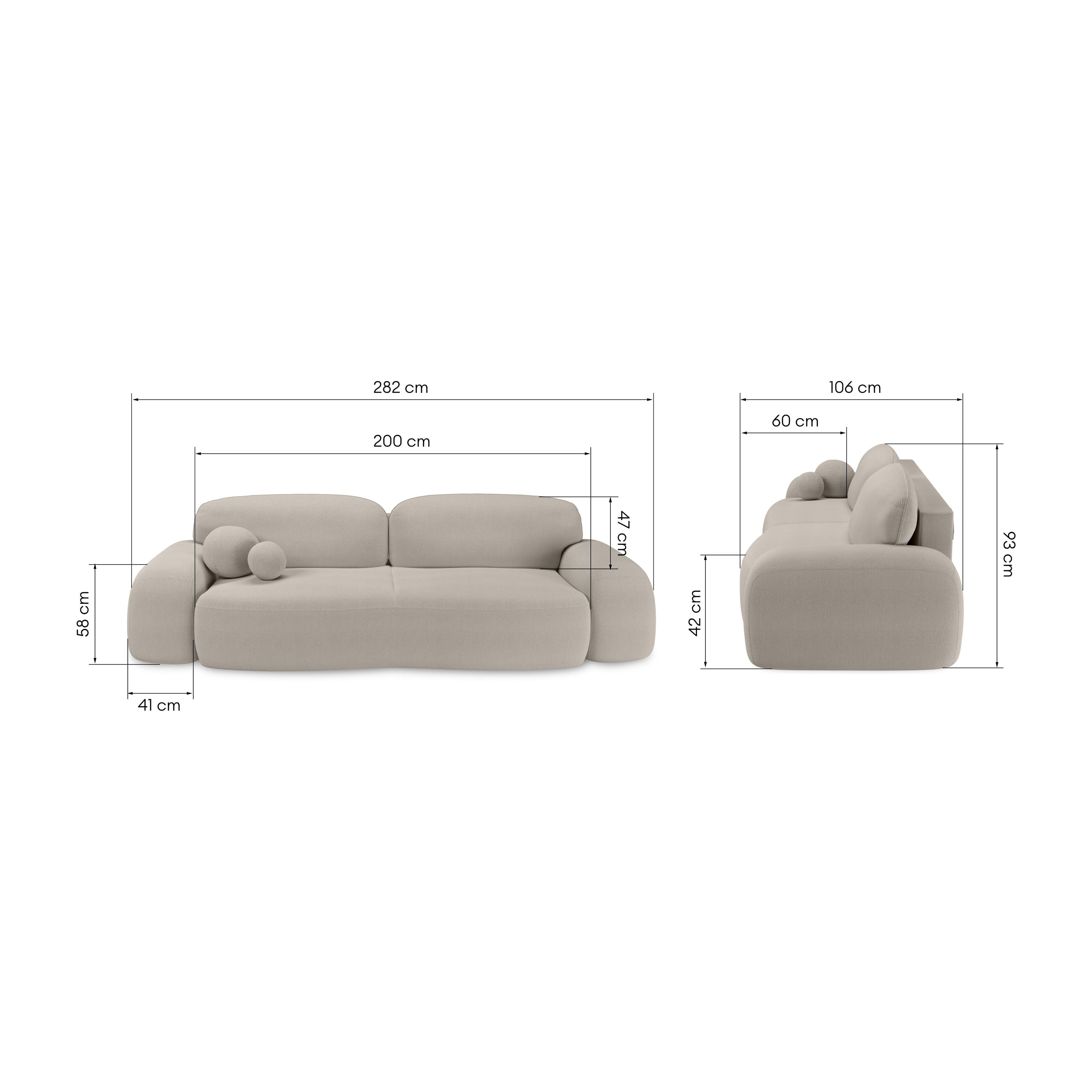 Sofa lova IZU, pilka spalva