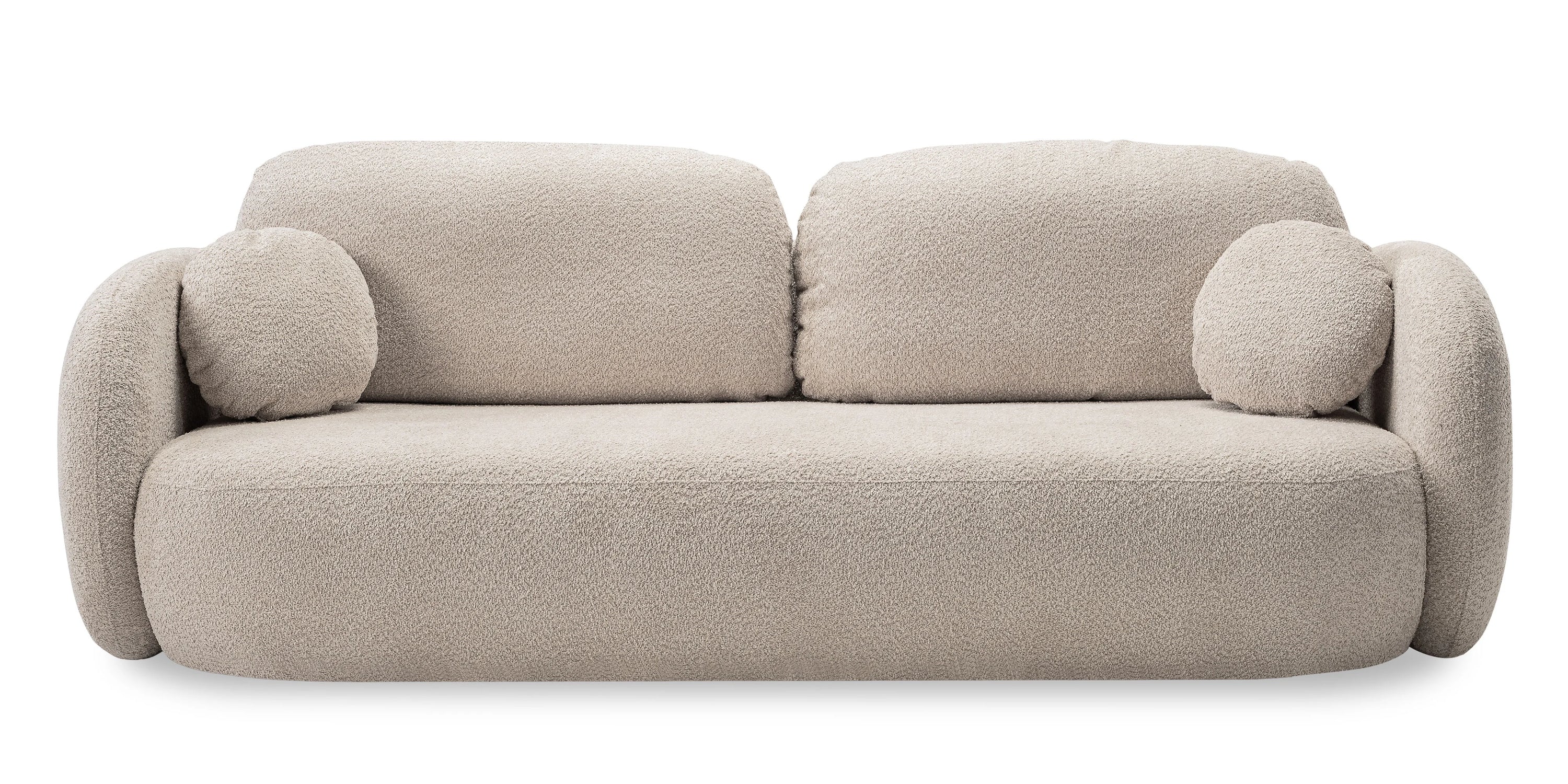 Sofa lova OLIO, šviesiai smėlio bouclé