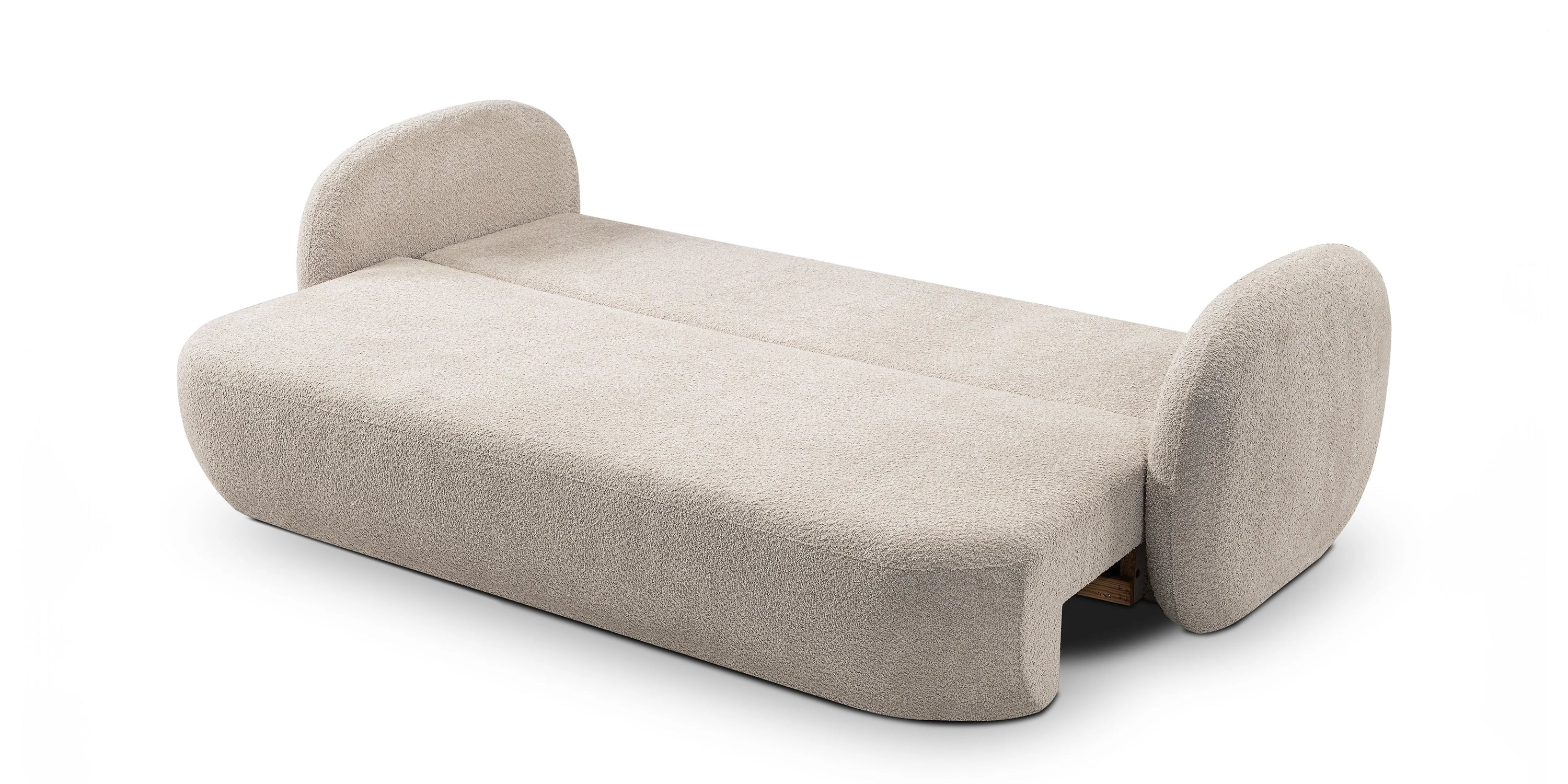 Sofa lova OLIO, šviesiai smėlio bouclé