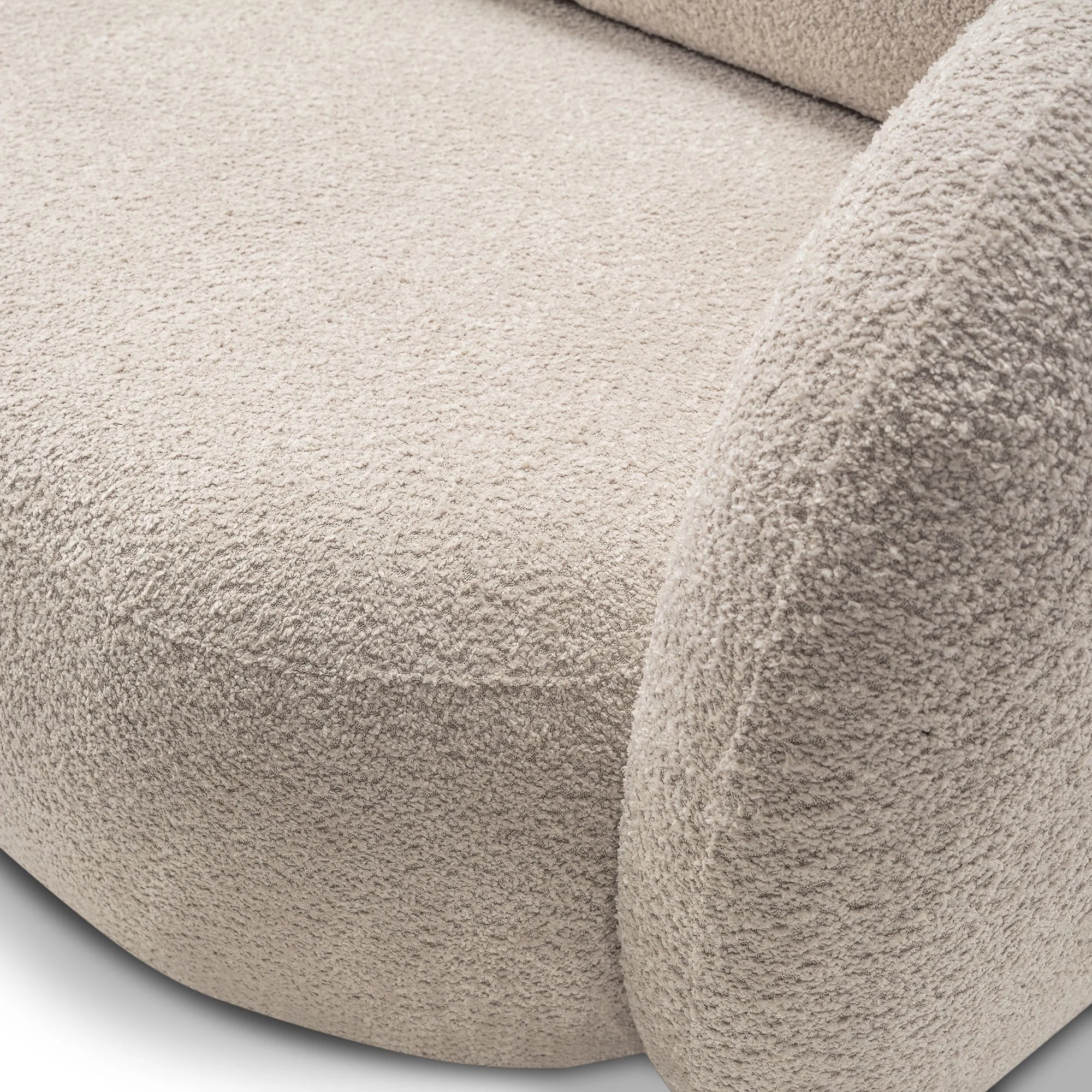 Sofa lova OLIO, šviesiai smėlio bouclé