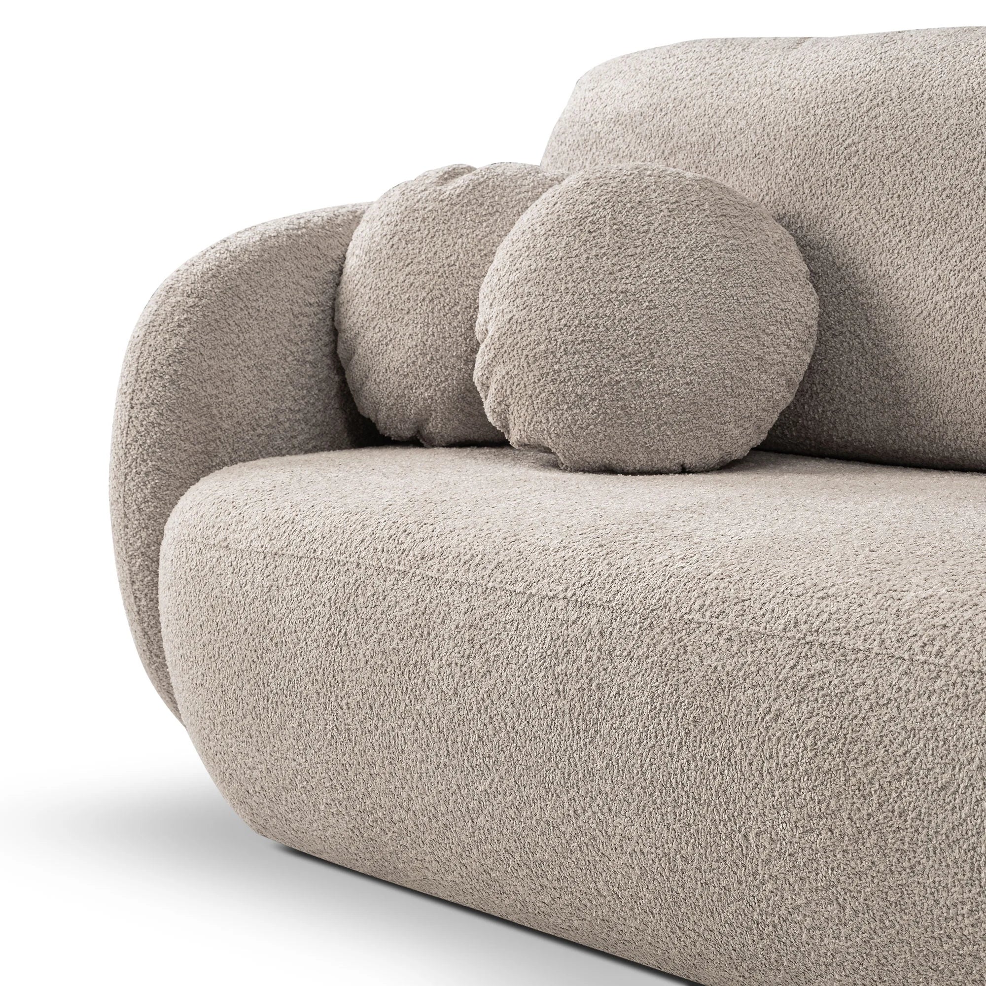 Sofa lova OLIO, šviesiai smėlio bouclé