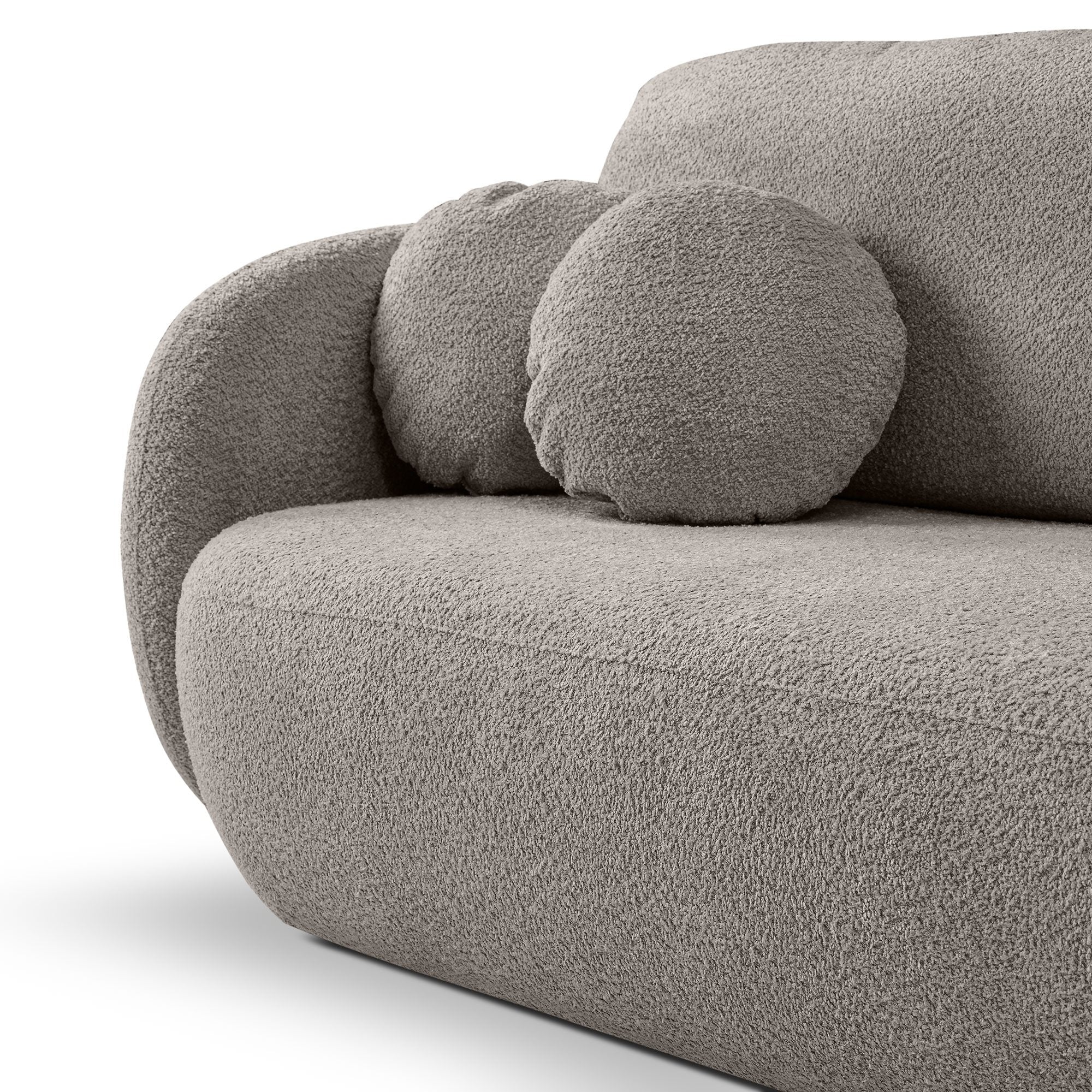 Sofa lova OLIO, pilkai ruda bouclé