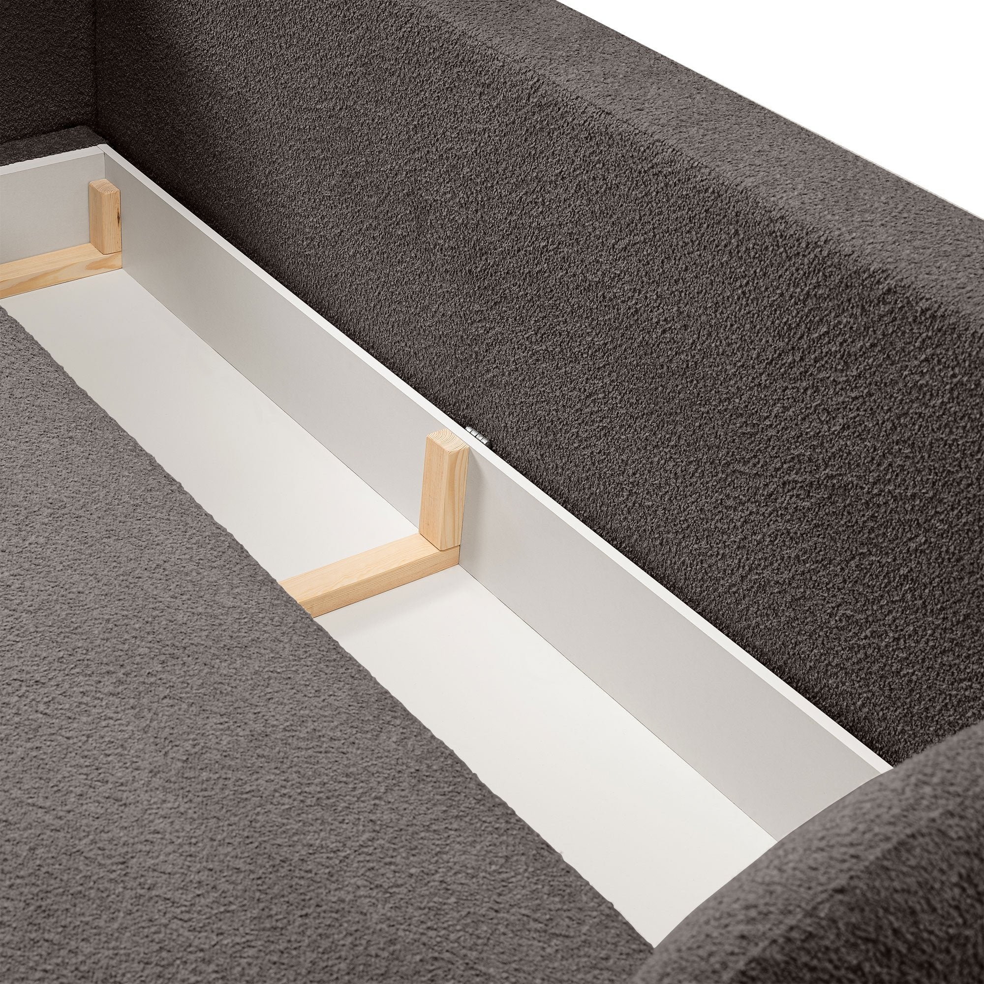 Sofa lova OLIO, ruda bouclé
