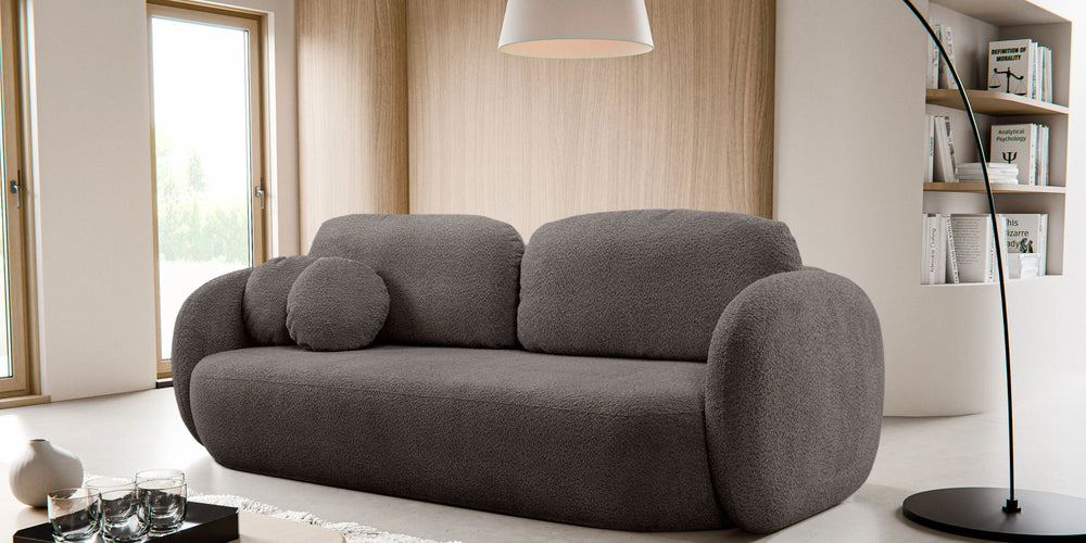 Sofa lova OLIO, ruda bouclé