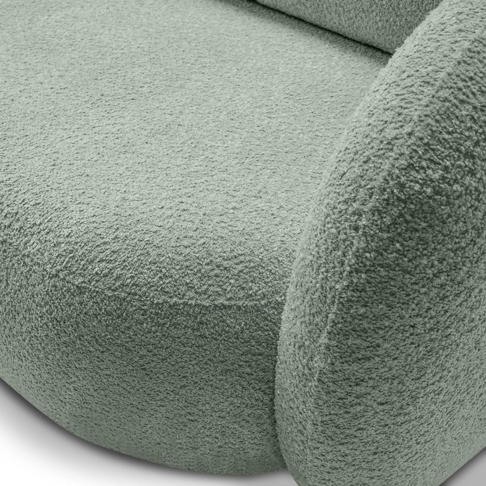 Sofa lova OLIO, žalia bouclé