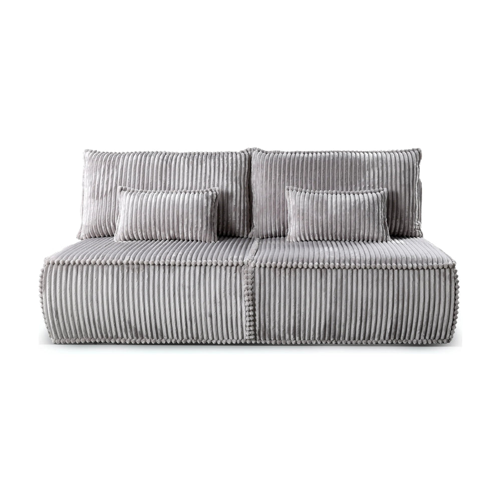 Sofa lova SOFIS, tamsiai pilka spalva, išskleidžiama