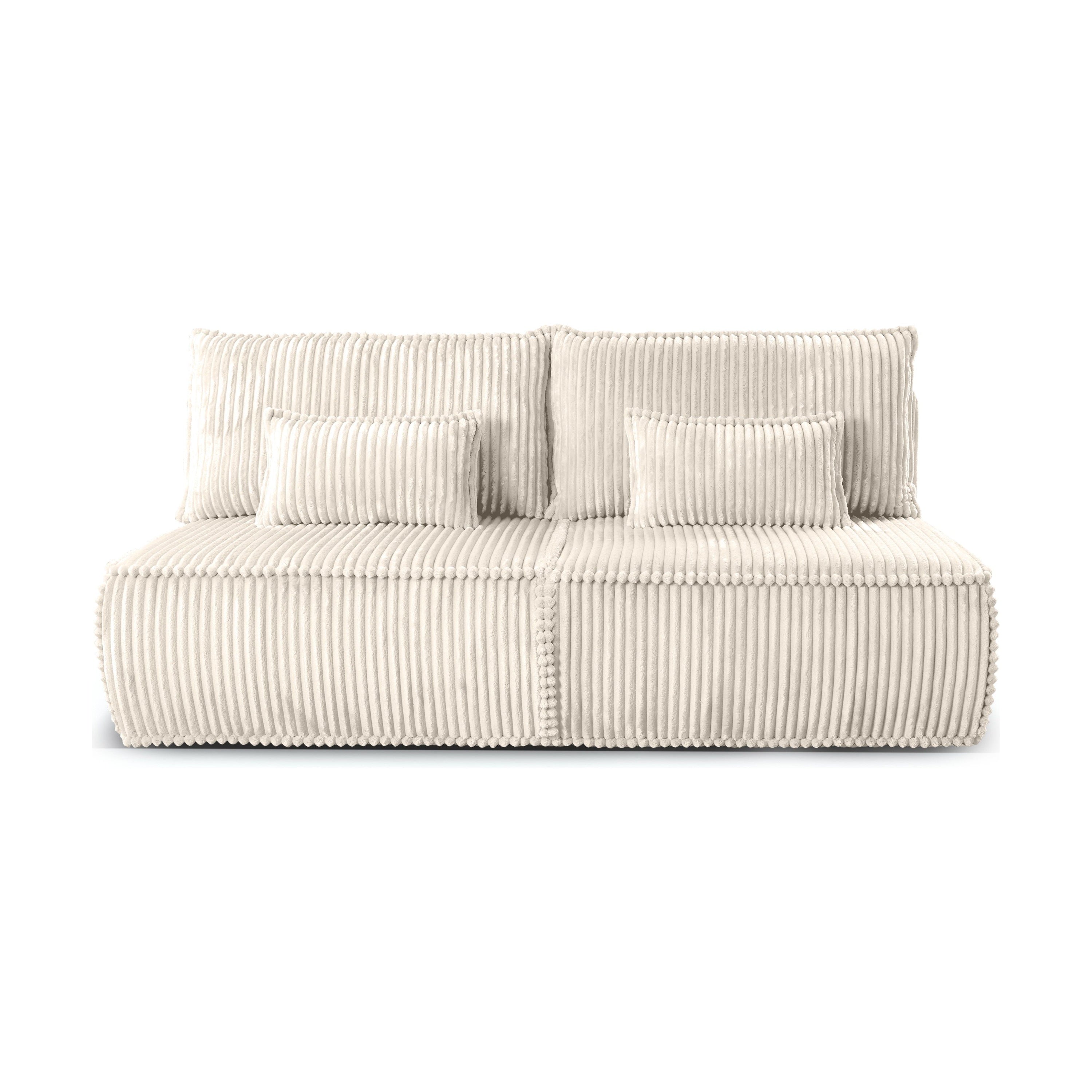 Sofa lova SOFIS, šviesiai smėlio spalvos, išskleidžiama