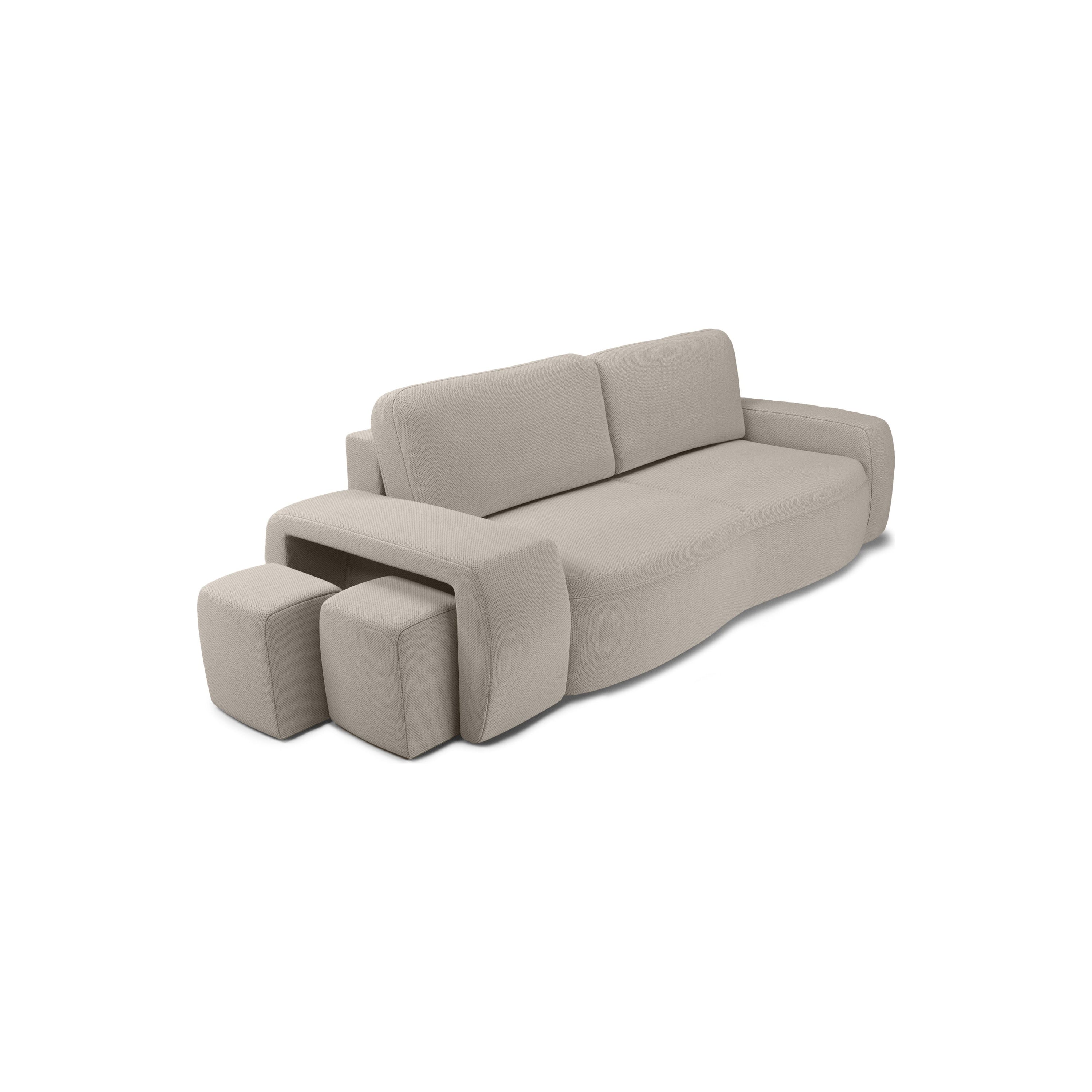Sofa lova SORTA, smėlio spalvos, išskleidžiama