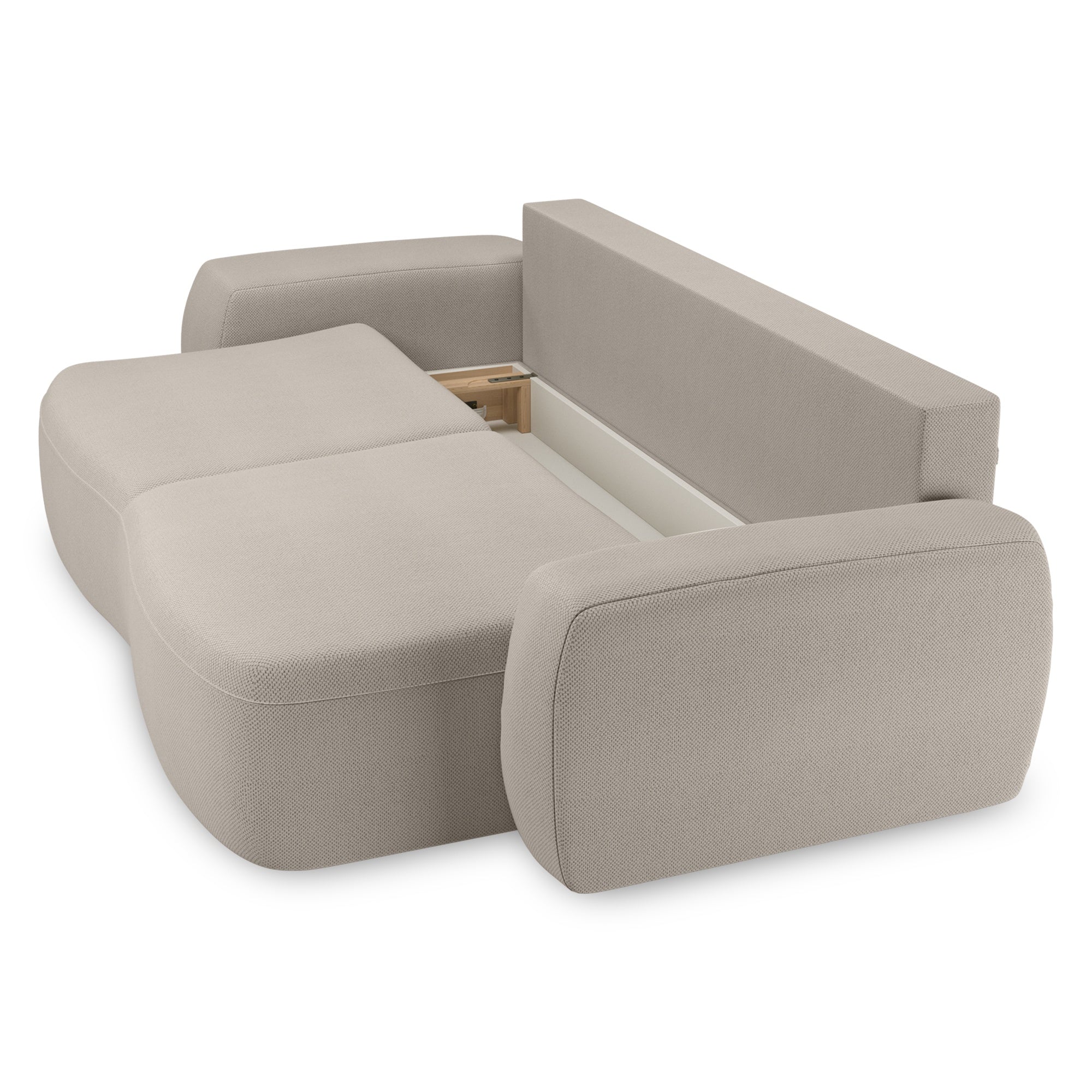 Sofa lova SORTA, smėlio spalvos, išskleidžiama
