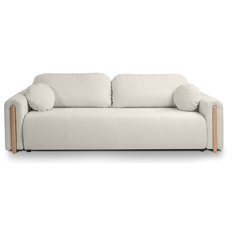 Sofa lova TORONTO, šviesiai smėlio spalvos, boucle