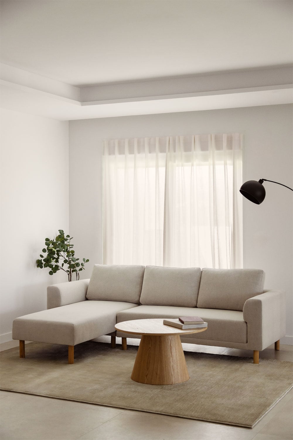 Sofa su gultu KASPIANA, šenilo audinys, kreminis šenilas spalva