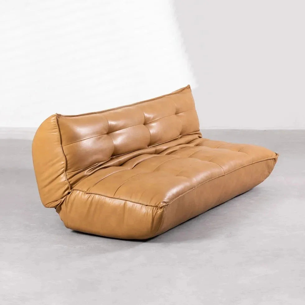 3-vietė sofa MATI, ruda spalva, dirbtinė oda
