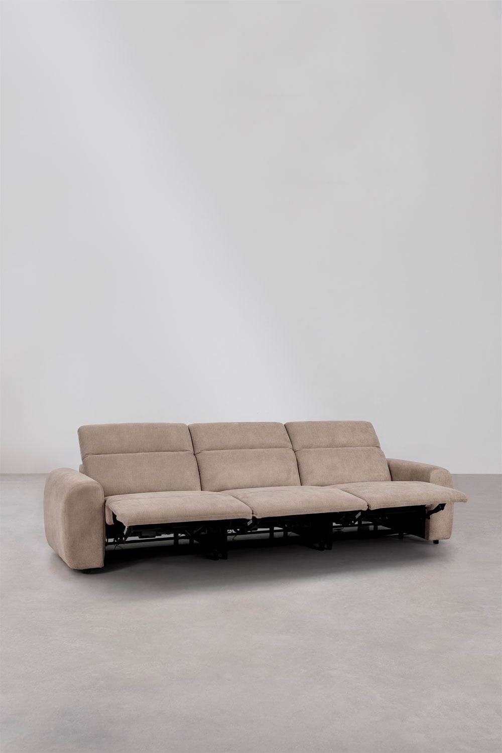 Trivietė elektrinė sofa PEGERA su dekoro elementais