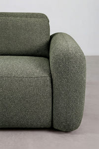 Trivietė elektrinė sofa PEGERA – paviršiaus tekstūra iš arti