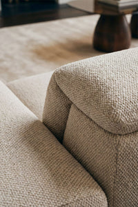 Trivietė elektrinė sofa PEGERA paviršiaus tekstūra iš arti