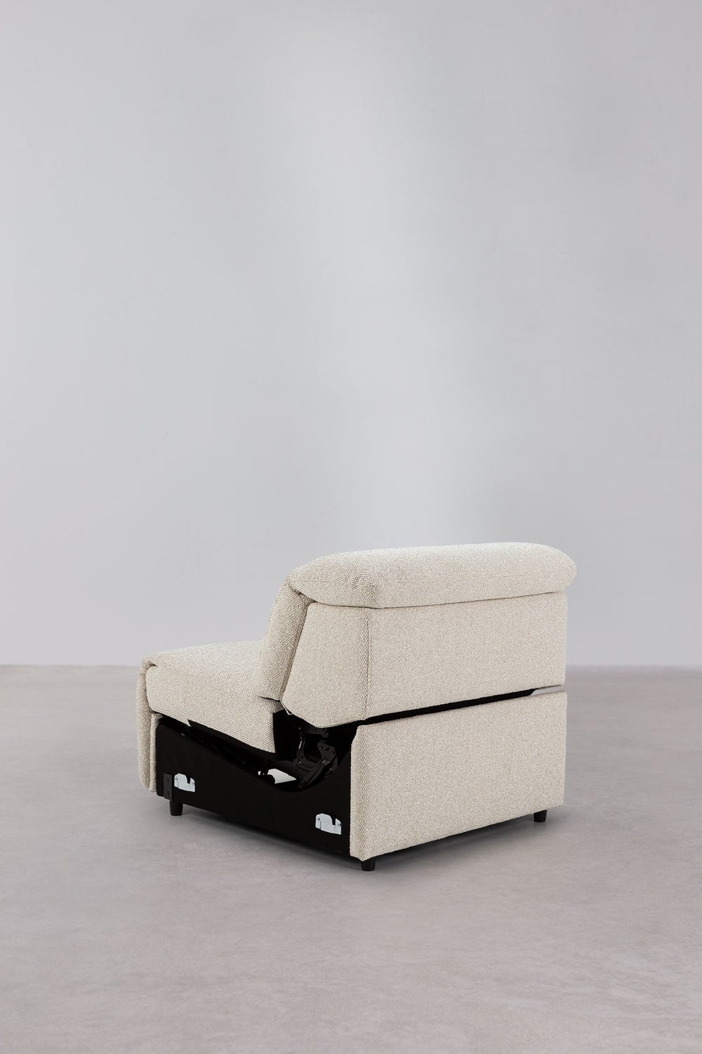 Trivietė elektrinė sofa PEGERA pagalvėlių išdėstymas