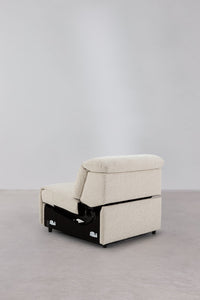Trivietė elektrinė sofa PEGERA pagalvėlių išdėstymas