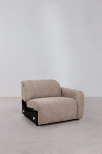 Trivietė elektrinė sofa PEGERA pusiau išskleista