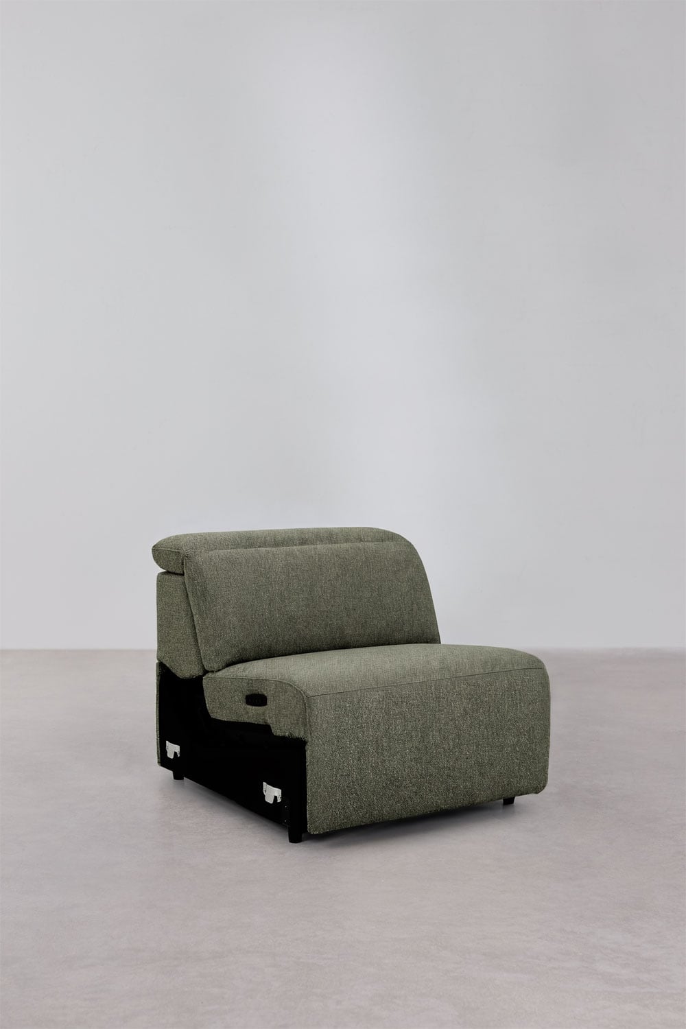 Trivietė elektrinė sofa PEGERA kampinės sekcijos vaizdas