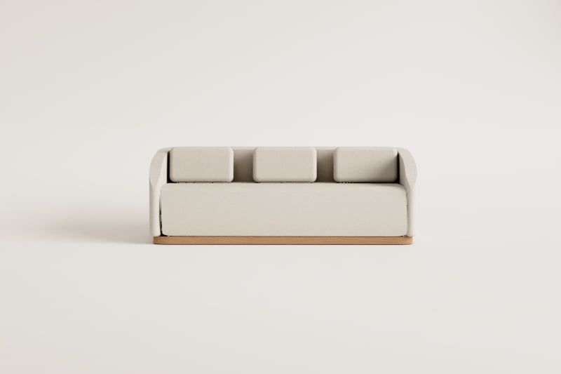 Sofa VERONA, 3 vietų, akacijos, su pagalvėlėmis