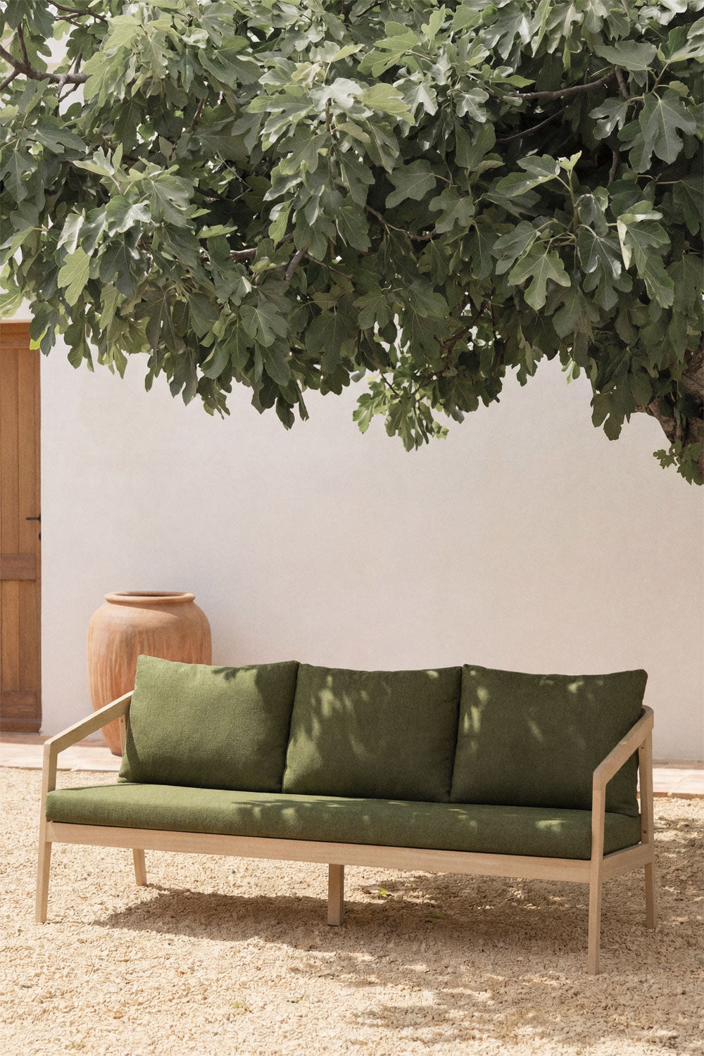 Sofa VIRVO, trivietė, šviesus akacijos rudas (2 var.)
