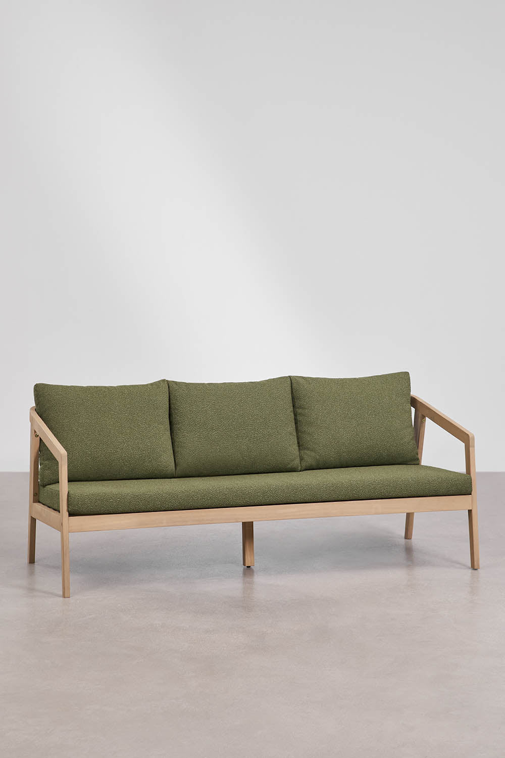 Sofa VIRVO, trivietė, šviesus akacijos rudas (2 var.)